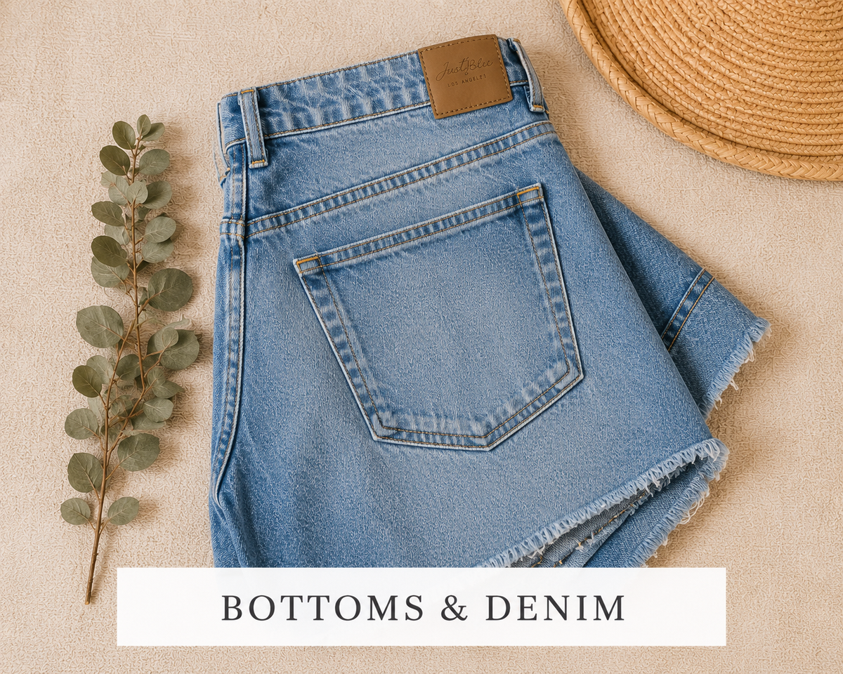 Women's bottoms and denim collection at Tangerine Skies Beach Boutique