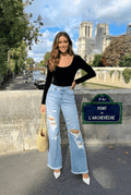*HYBRID STYLE* HIGH RISE WIDE LEG JEANS