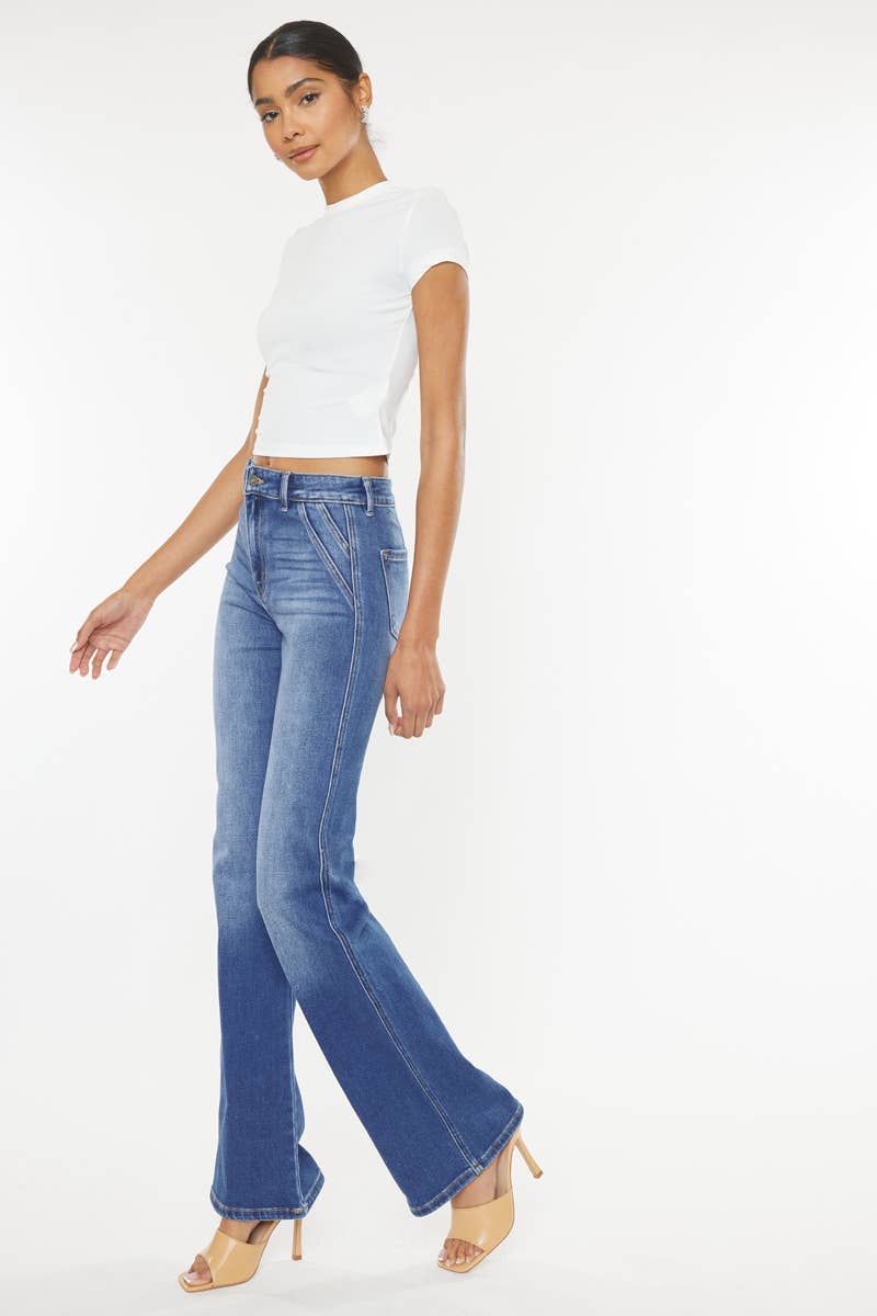 ULTRA HIGH RISE HOLLY FLARE JEANS-KC9248M-OP: MEDIUM, 0/23
