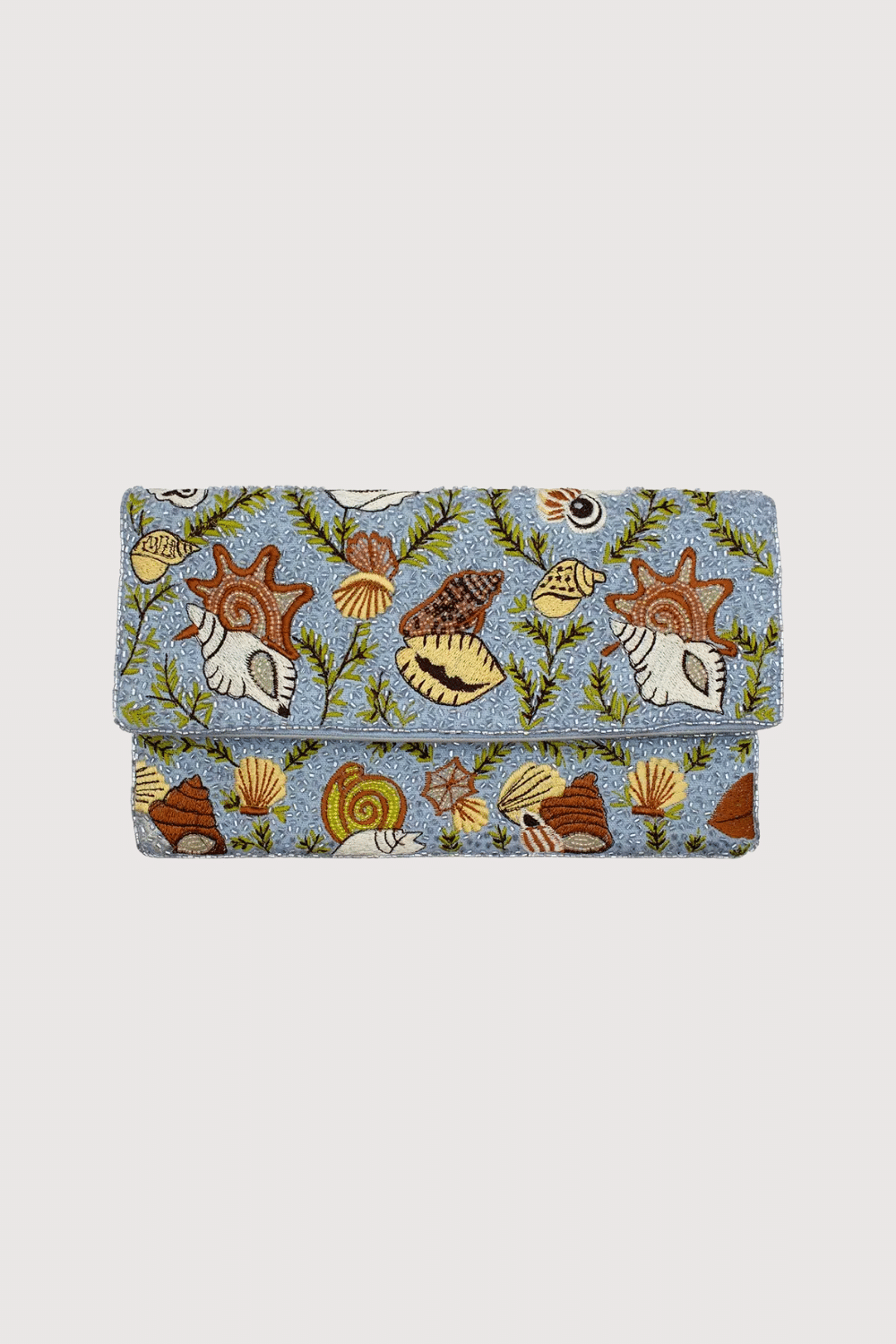 SEASHELL BEADED CLUTCH