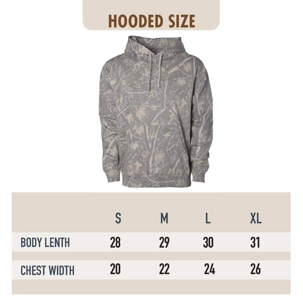 MAMA Puff Print Deadwood Tree Camo Hoodie Sweatshirt