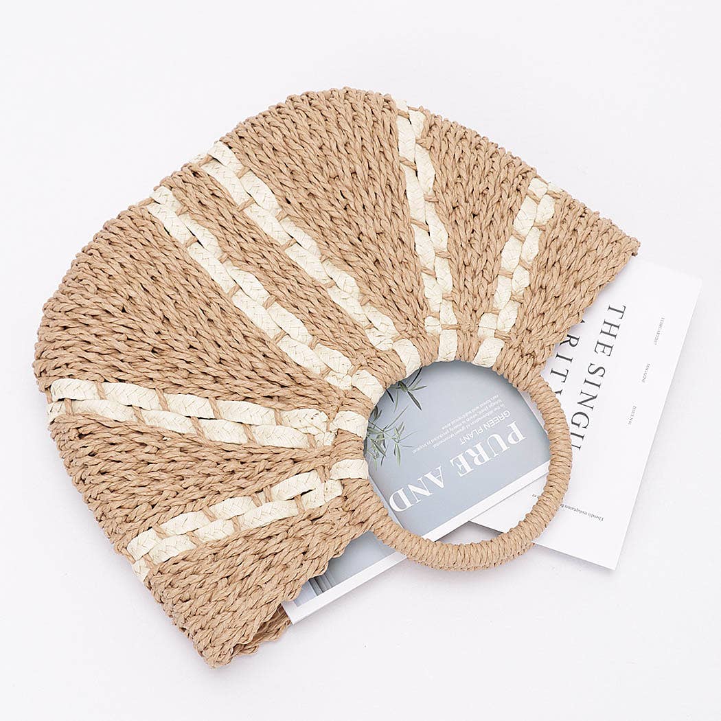 Faux Straw Tote Bag
