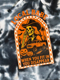 Local Babe Halloween Tie Dye Cropped Hoodie