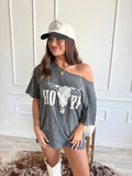 Howdy Horns OFF SHOULDER Graphic Tee on Pepper