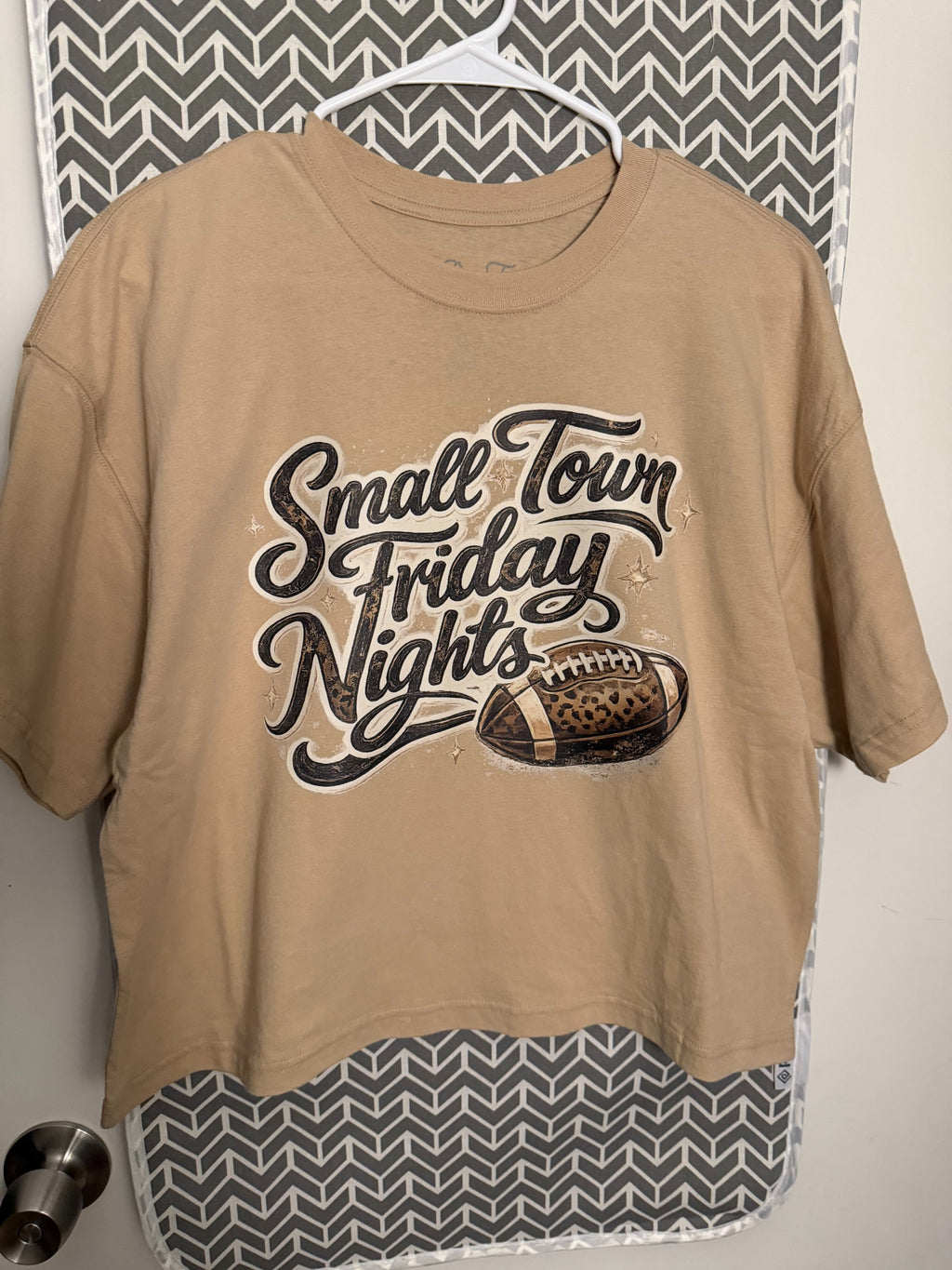 Small Town Friday Night Khaki Long Crop