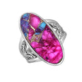 925 Silver Aurora Grove Pink Mohave Turquoise Ring