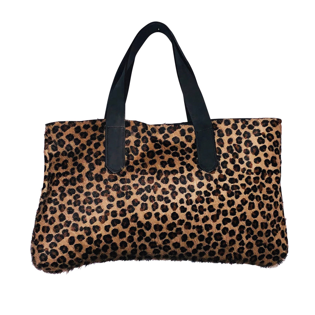 High-Quality Leopard Print Cowhide Leather Handbag for Women
