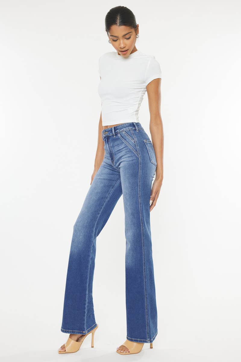 ULTRA HIGH RISE HOLLY FLARE JEANS-KC9248M-OP: MEDIUM, 0/23