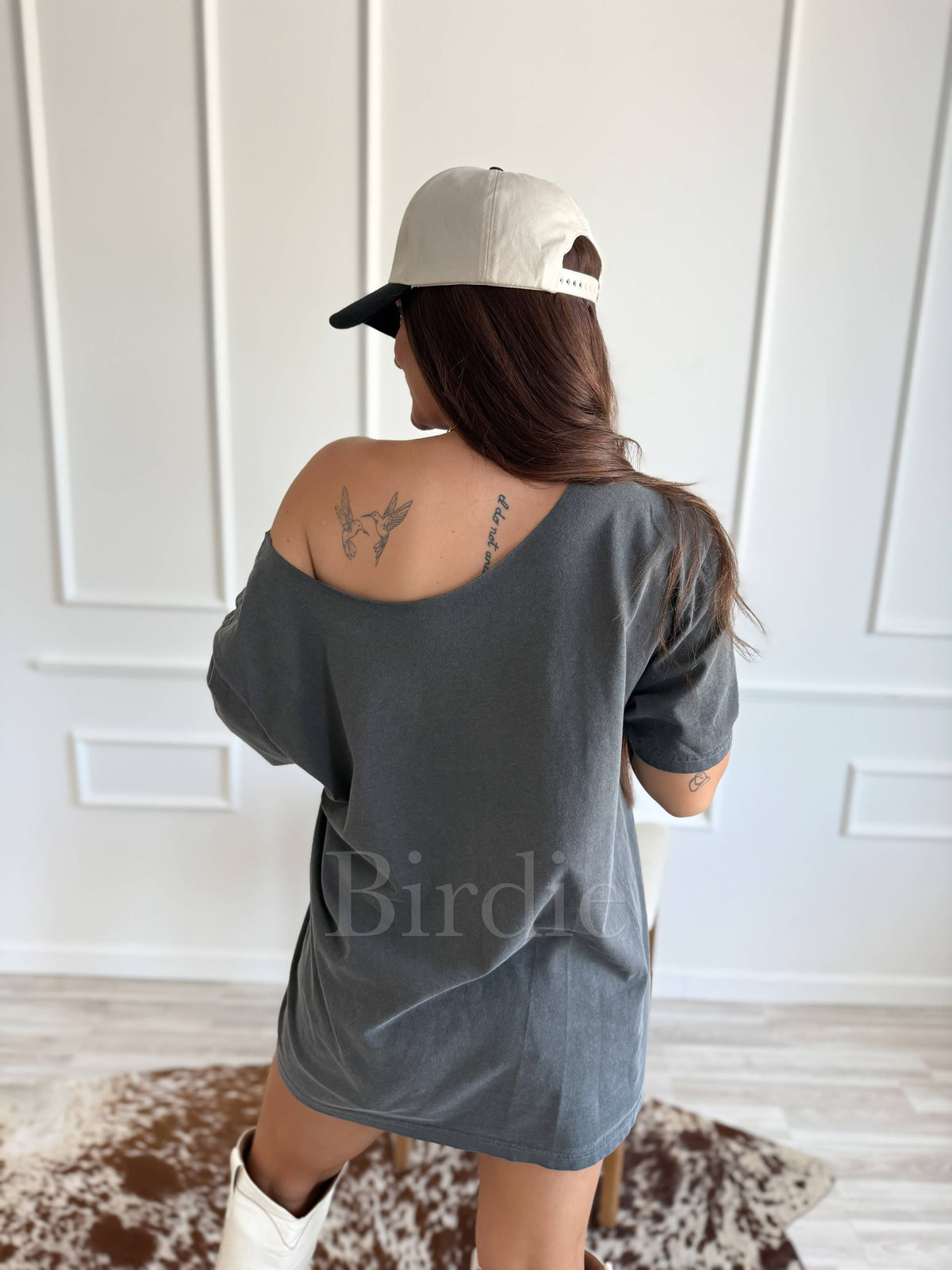 Howdy Horns OFF SHOULDER Graphic Tee on Pepper