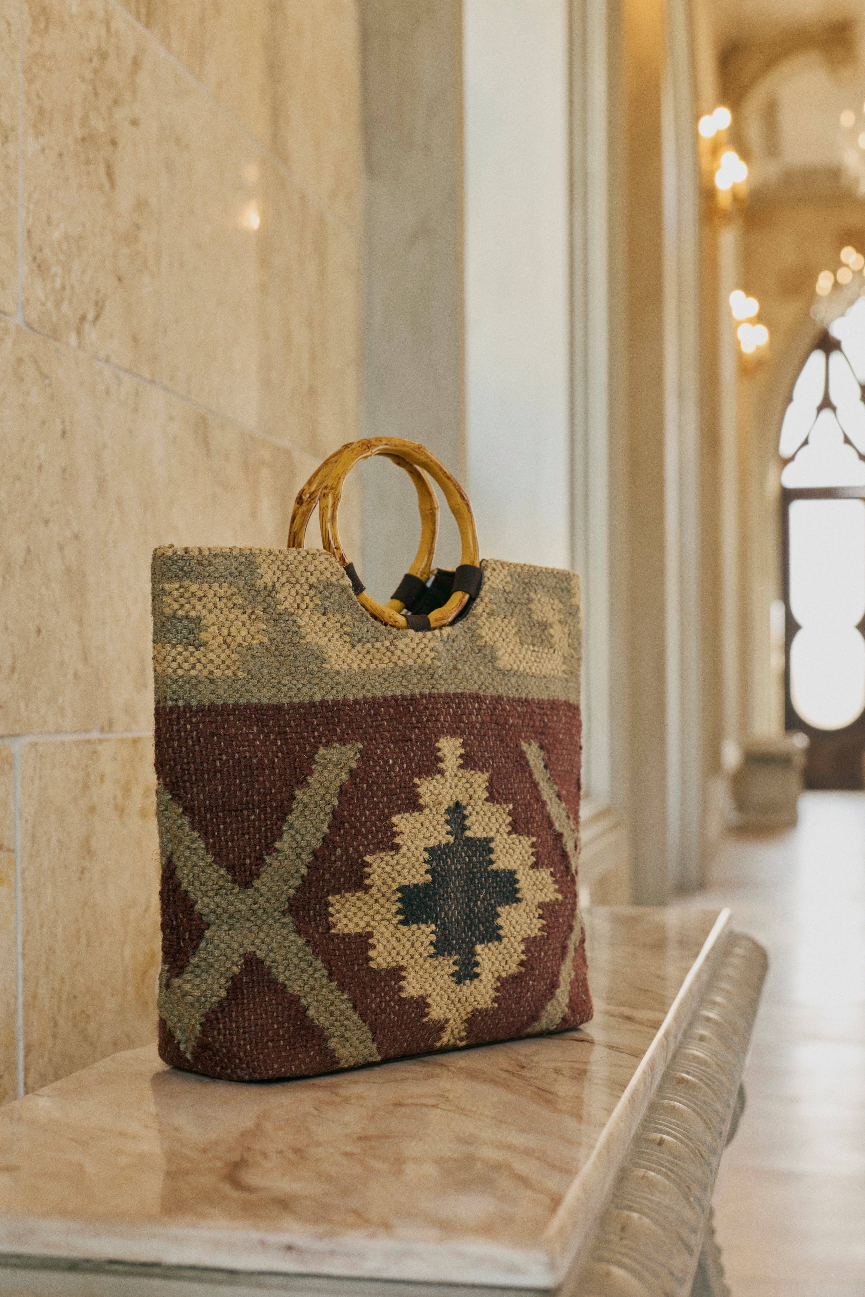 Desert Loom Jute Tote Bag in Harvest Clay