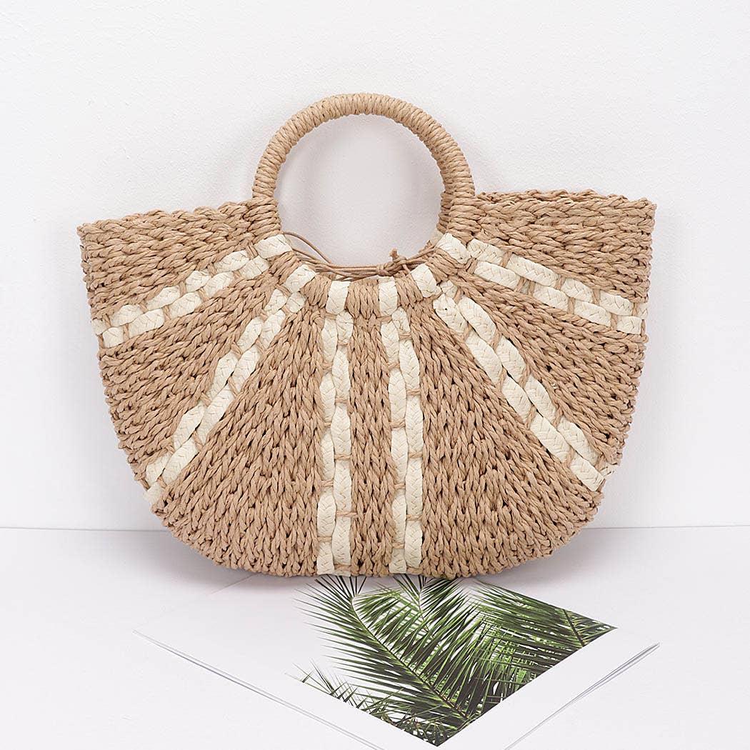 Faux Straw Tote Bag