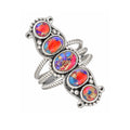 Oyster Copper Turquoise 925 Silver Statement Ring