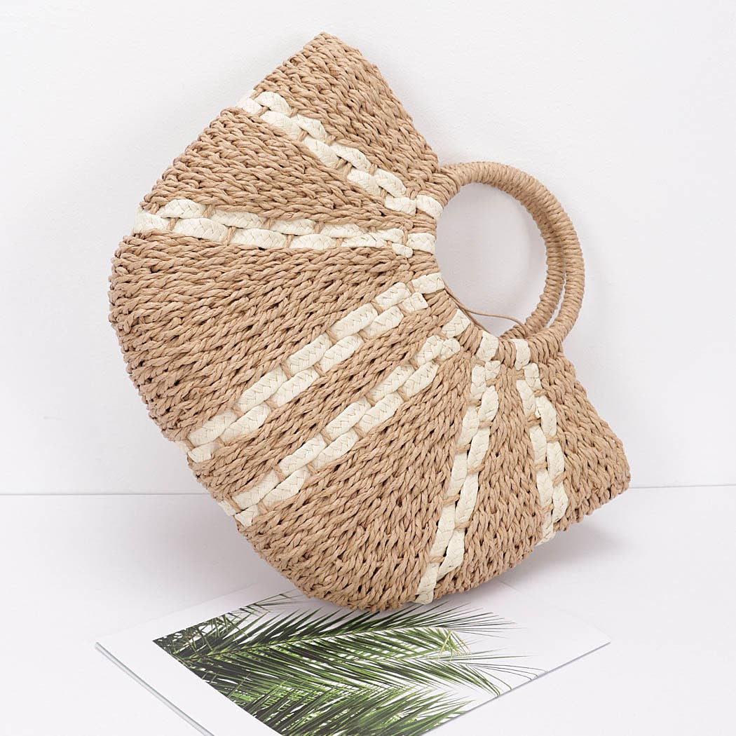 Faux Straw Tote Bag
