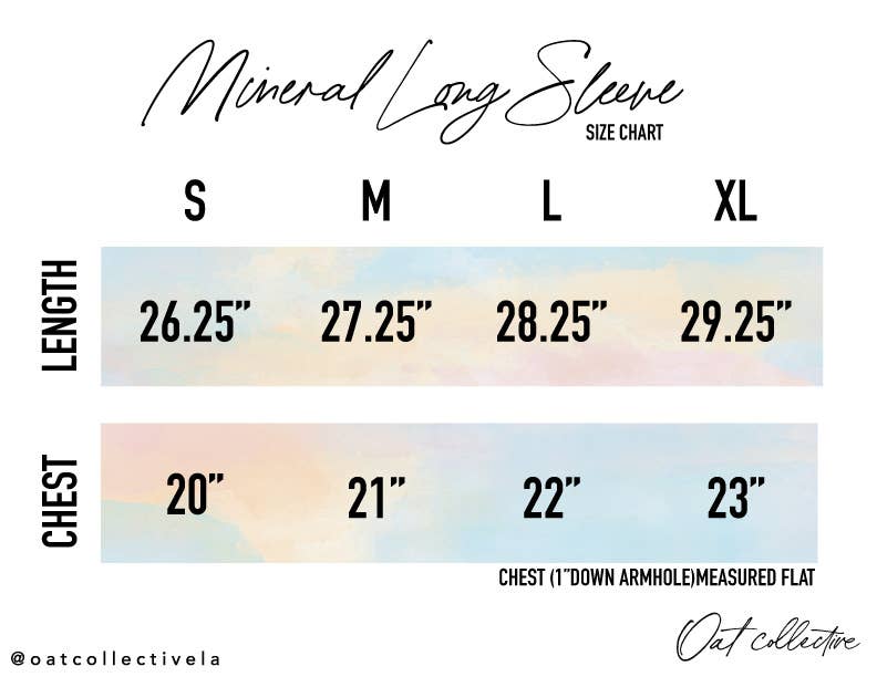 COWGIRLS BEACH   Mineral Washed Long Sleeve Graphic