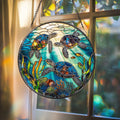 Sea Turtle Stained Glass Suncatcher, Ocean Window Hanging