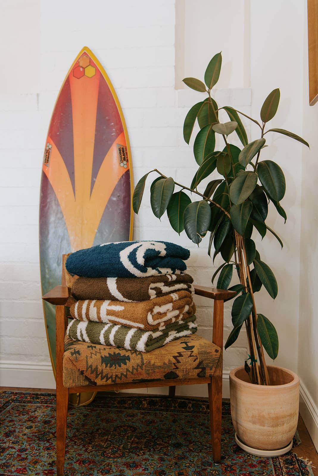 Drifter Plush Throw - Malibu Blue