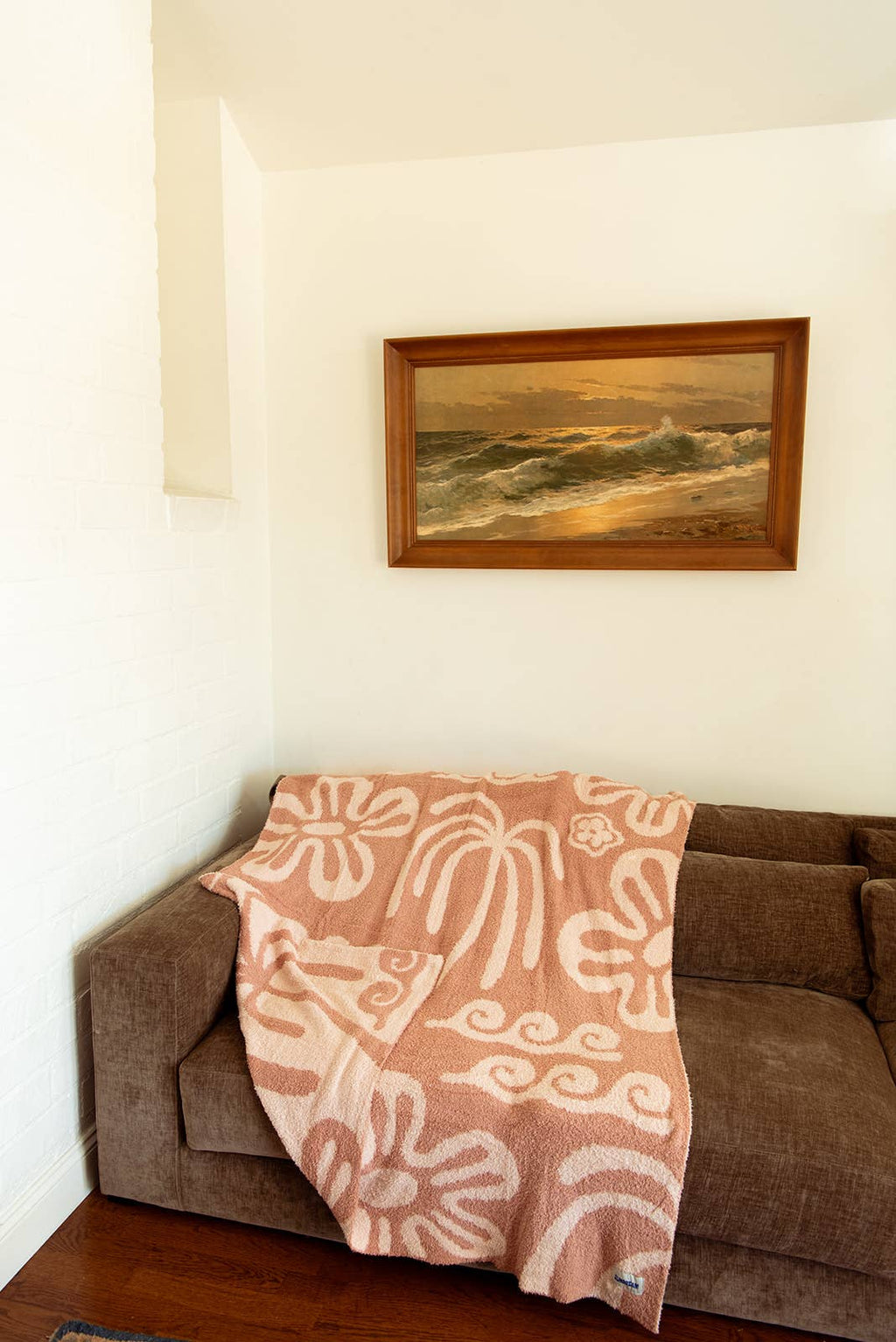 Hanalei Plush Throw - Island Blush