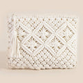 Crochet Clutch Tassel Bag
