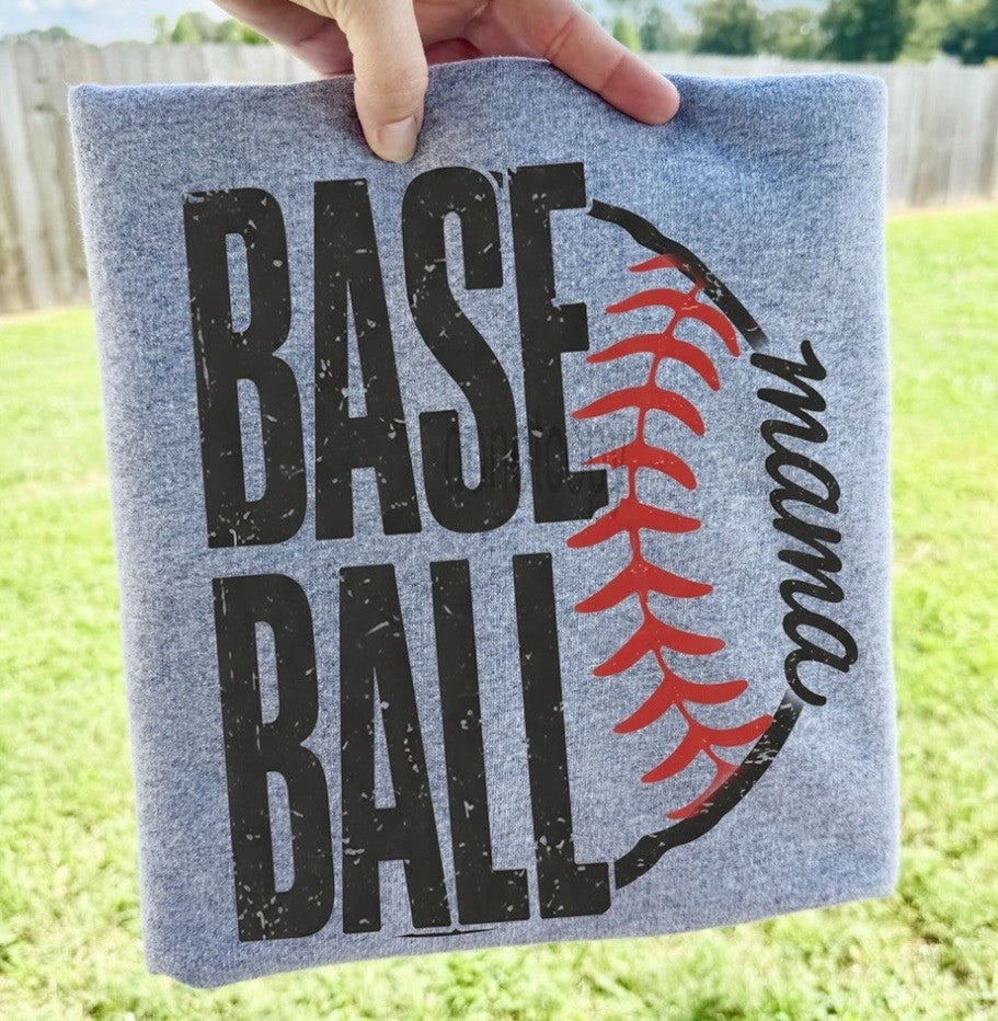 Baseball Mama White Long Crop