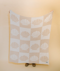 ShellCheck Plush Throw - Sand + Tan