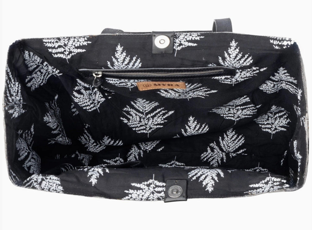 Billyjean Western Denim Tote Bag For Women in Denim Black with Leather Detail