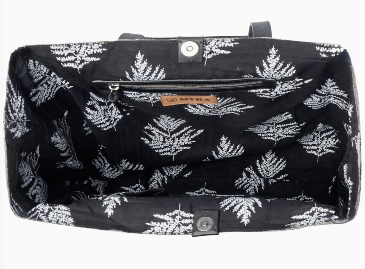 Billyjean Western Denim Tote Bag For Women in Denim Black with Leather Detail