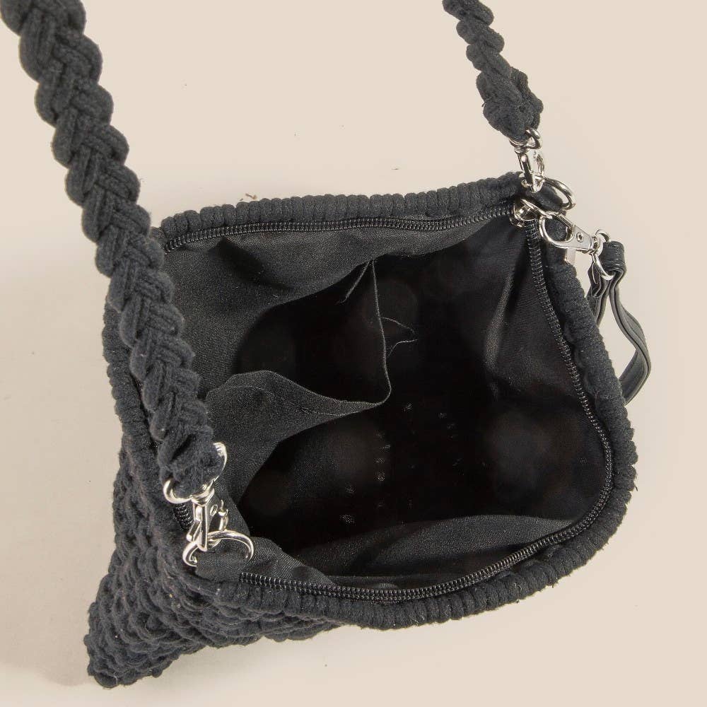 Crochet Clutch Tassel Bag