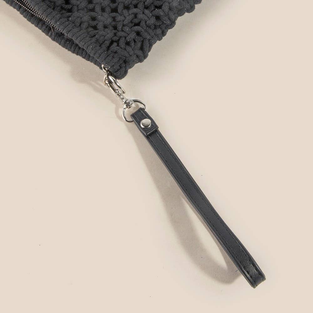 Crochet Clutch Tassel Bag