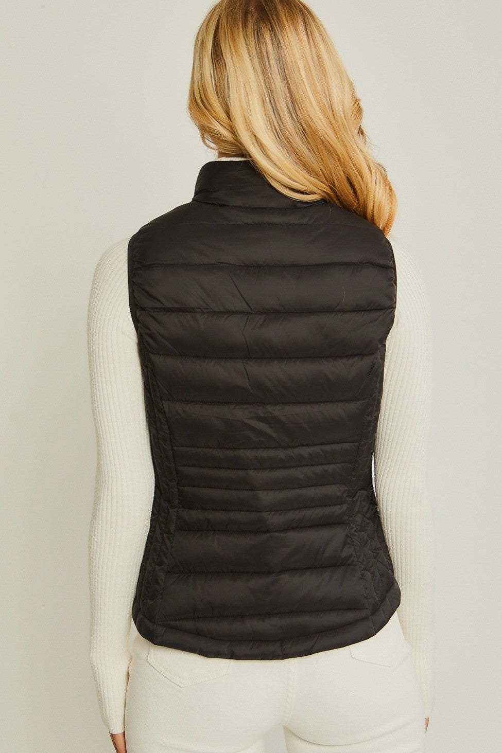 Lightweight Padded Puffer Vest w/ Pouch