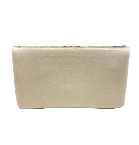 SILVER STARS BEADED CLUTCH
