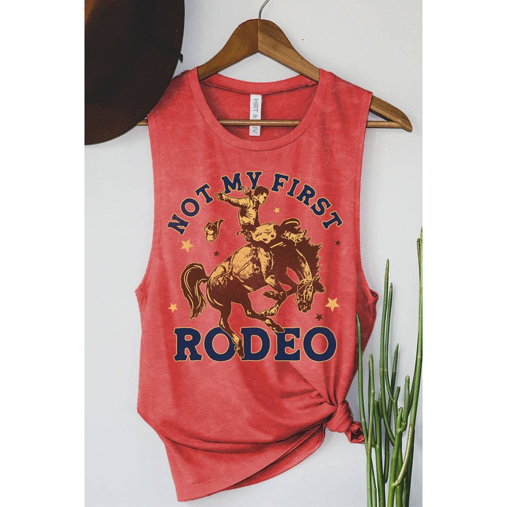 NOT MY FIRST RODEO MINERAL GRAPHIC TANK TOP