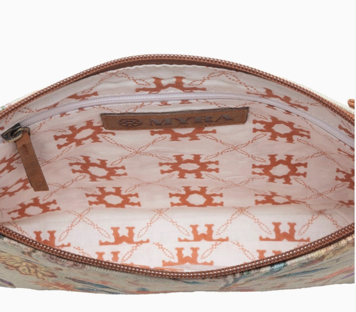 Wildflower Trail Cotton & Leather Crossbody Bag in Sunlit Bloom