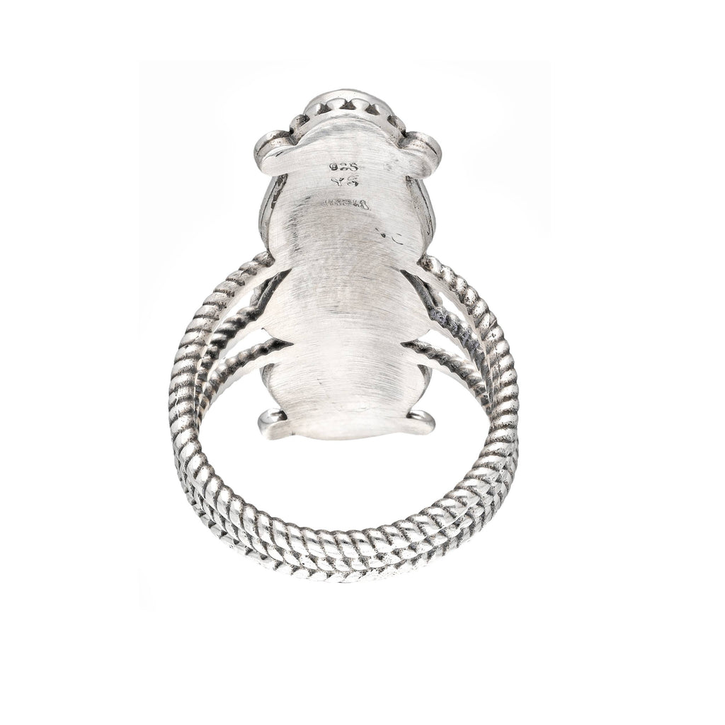 Oyster Copper Turquoise 925 Silver Statement Ring