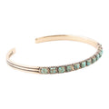 In Line Turquoise and Bronze Cuff Bracelet