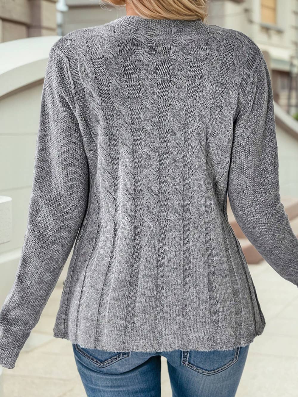 Cable Cardigan Sweater