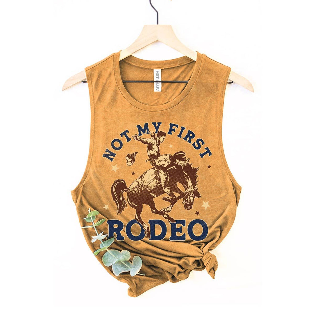 NOT MY FIRST RODEO MINERAL GRAPHIC TANK TOP