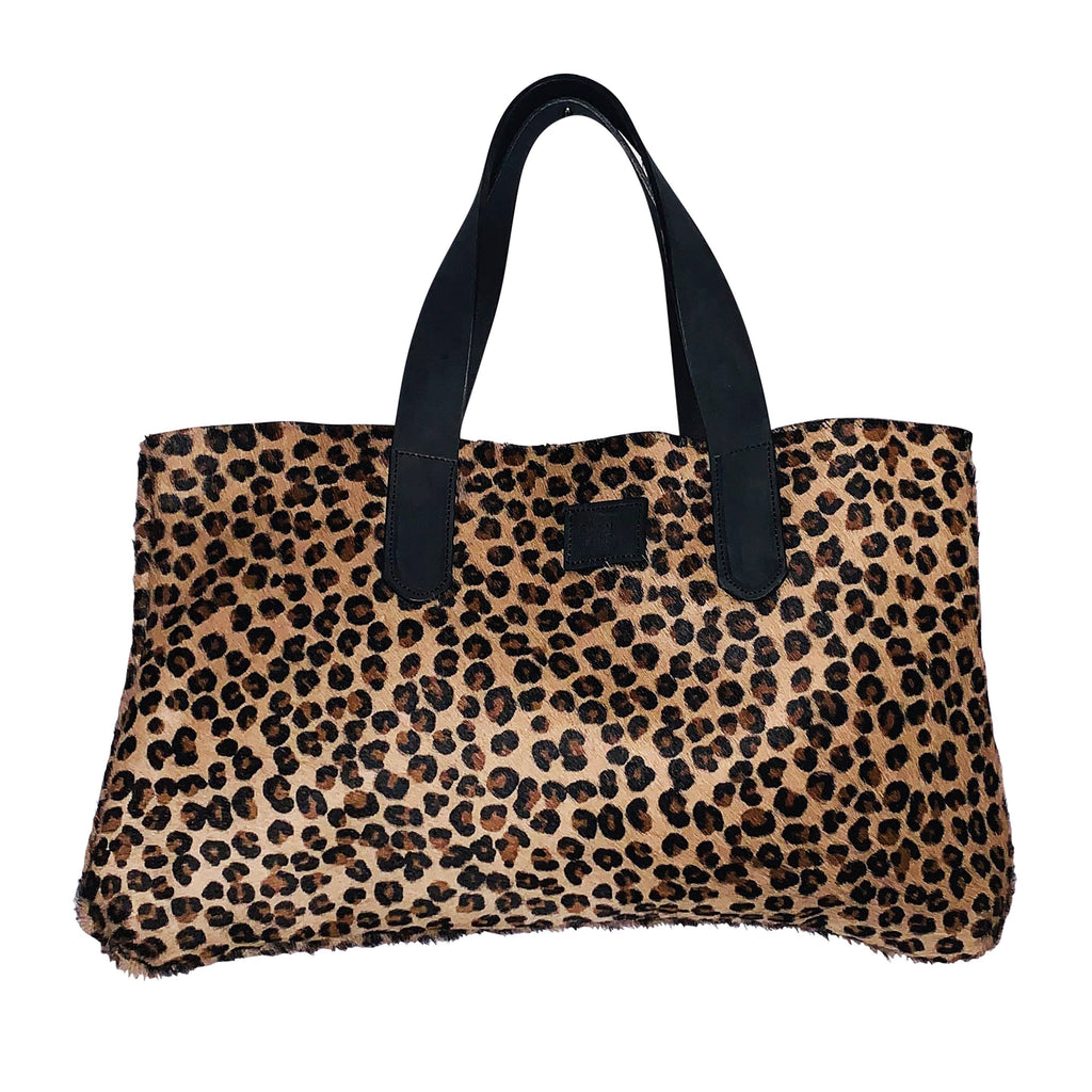 High-Quality Leopard Print Cowhide Leather Handbag for Women
