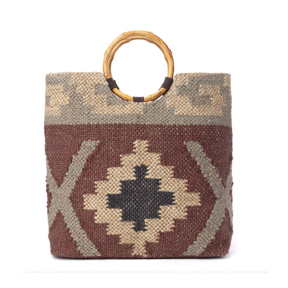 Desert Loom Jute Tote Bag in Harvest Clay